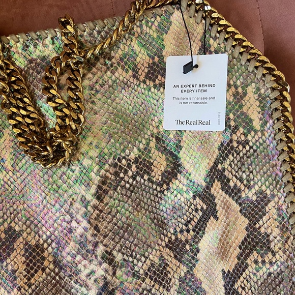 Last Day! STELLA MCCARTNEY Snakeskin Falabella - Picture 3 of 9